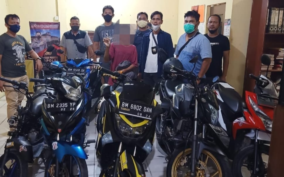 Modal Kunci T, Pemuda di Tualang Curi 7 Motor