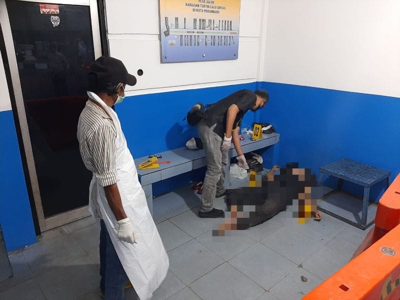 Wanita 60 Tahun Ditemukan Tak Bernyawa di Pos Lantas Pekanbaru