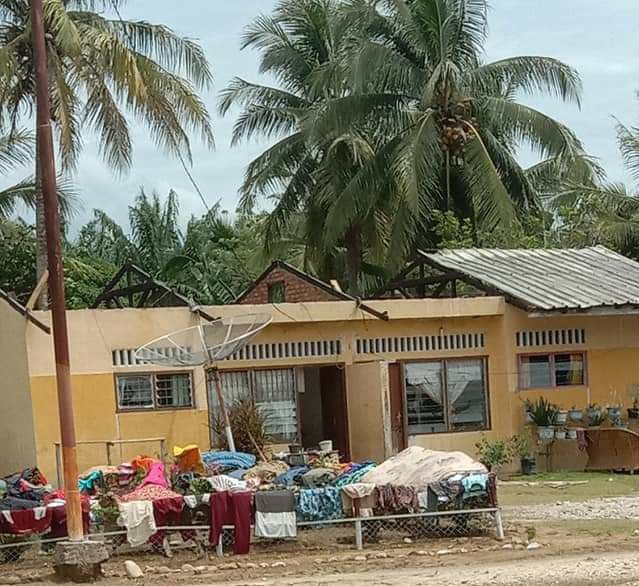 Belasan Rumah Karyawan PTPN IV Sosa Diterjang Angin Kencang
