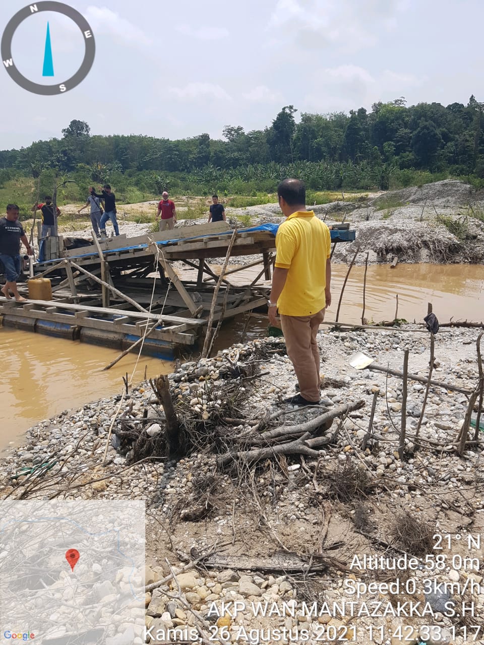 Razia Tambang Emas di Kuansing, Polisi Musnahkan 9 Perahu Rakitan