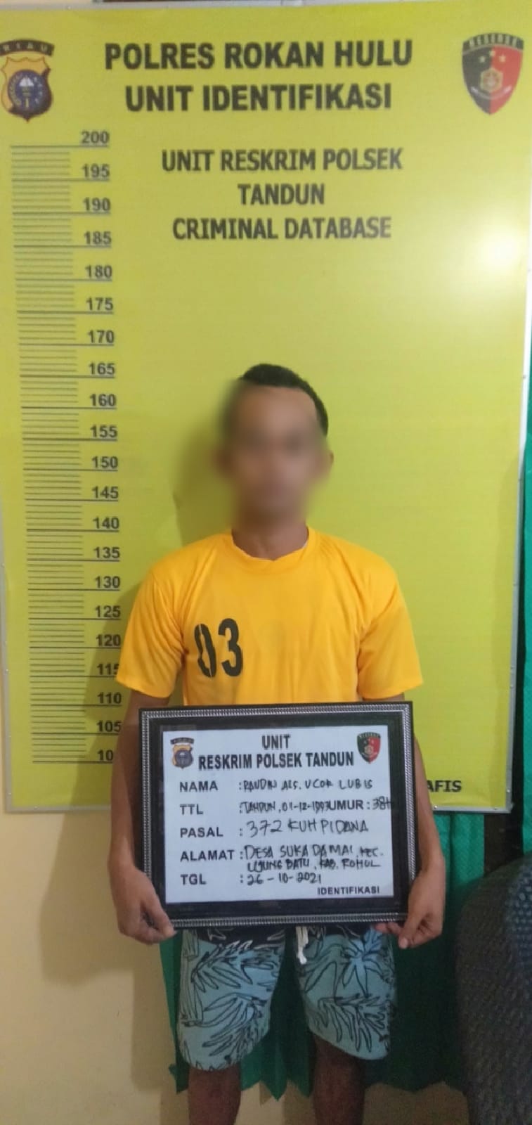 Pulang dari Pabrik, Ucok Bawa Kabur Uang Penjualan Sawit Rp21 Juta
