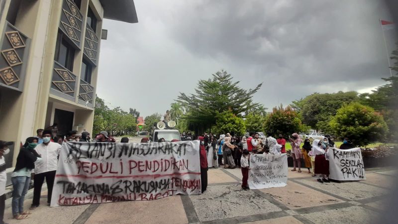 Sekolah Legend Mau Digusur, Siswa SD 01 Demo Wali Kota Pekanbaru