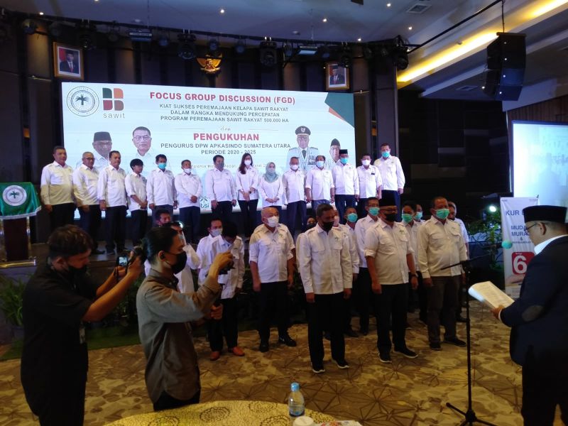 Tertunda Lebih Setahun, Pengurus Apkasindo Sumut Akhirnya Dikukuhkan