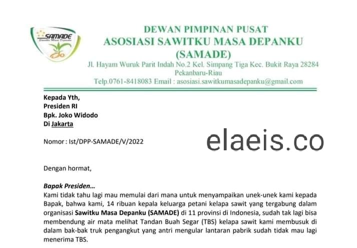 Samade Minta Jokowi Hargai Kontribusi Petani Sawit
