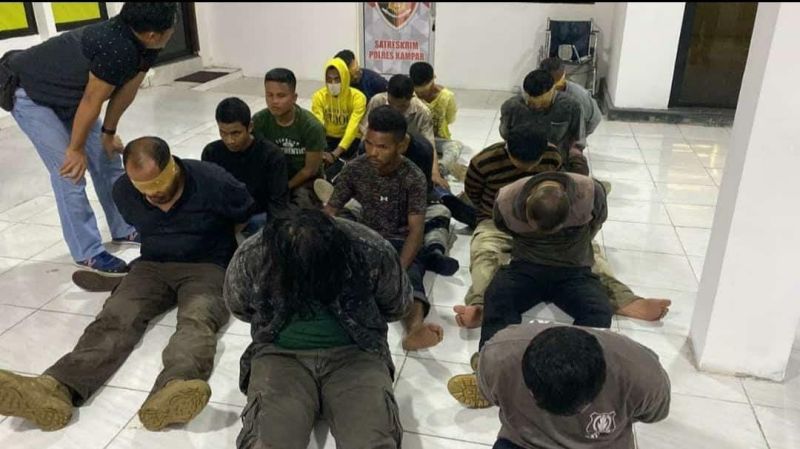 Lukai Warga, Belasan Orang Diduga Centeng Koperasi Ditangkap