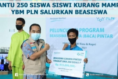250 Siswa Dapat Beasiswa PLN, Dari UP3 Rengat 50 Orang