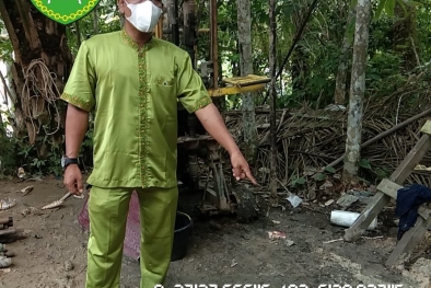 Semburan Gas dari Pipa Sumur Bor Bikin Geger Warga Inhu