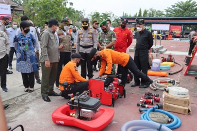 Antisipasi Kemarau, Inhu Gelar Apel Siaga Karlahut