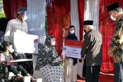 Wapres Datangi Anak Perlindungan Khusus, Bawa BLT Minyak Goreng