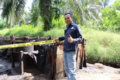 Puluhan Sumur Minyak Ilegal di Kebun Sawit Ditutup Paksa