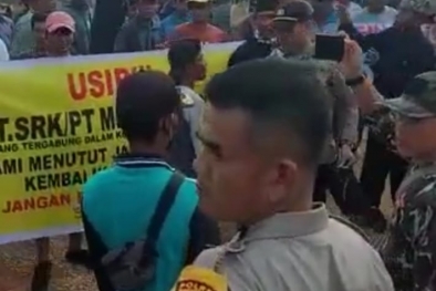 Demo Masyarakat Ricuh, Gedung Workshop Perusahaan Terbakar