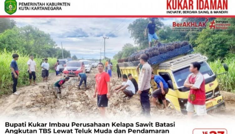 Jalan Bak Kubangan, Truk TBS Diminta Batasi Muatan