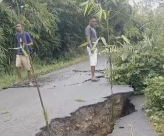 Petani Kelapa Sawit di Bengkulu Tengah Keluhkan Akses Jalan Menuju Perusahaan Sawit Ambles 