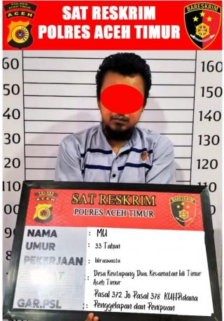 Urusan Program PSR Bikin Pria Ini "Menginap" di Tahanan Polres Aceh Timur