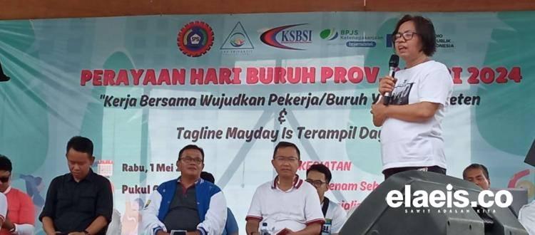 Hari Buruh, KSBSI Jambi Senam Bersama