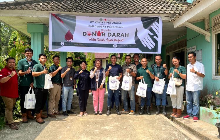 Wujud Peduli Sesama, PT KTU di Siak Gelar Donor Darah
