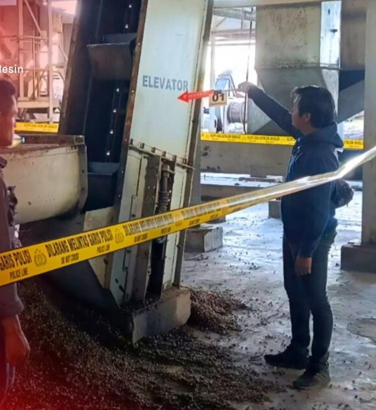 Karyawan PT Ichiko Ditemukan Tewas dalam Mesin Pemisah Cangkang dan Kernel Sawit