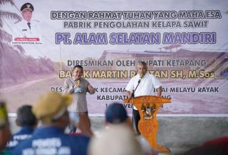 Pabrik Pengolahan Sawit di Sungai Melayu Rayak Diresmikan