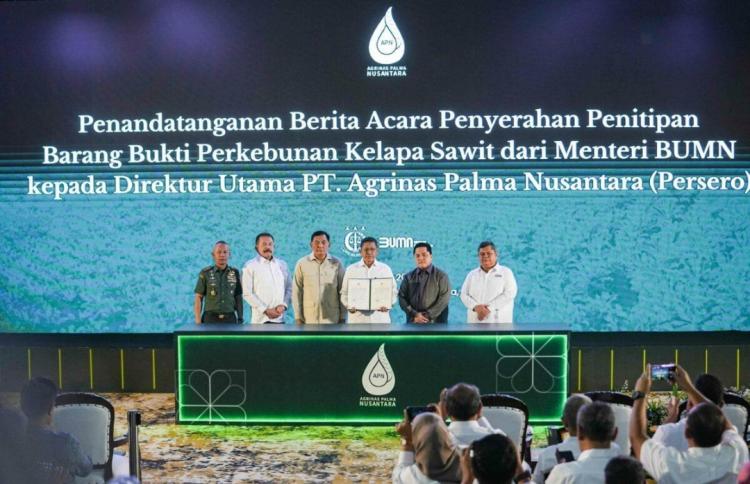 Pengelolaan Lahan Sawit Duta Palma Diserahkan ke PT Agrinas