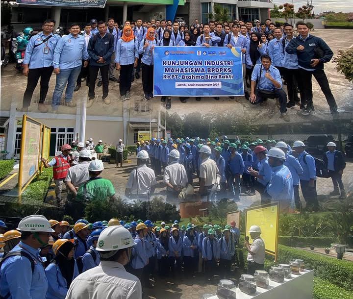Mahasiswa Beasiswa BPDPKS dan Dosen POLJAM Adakan Kunjungan Industri Sawit ke PT Brahma Binabakti