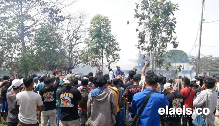 Tak Terima Ratusan Hektar Kebun Sawit Dibabat PT SSL, Warga Tumang Siak Mengamuk, Rumah hingga Mobil Perusahaan Dibakar 