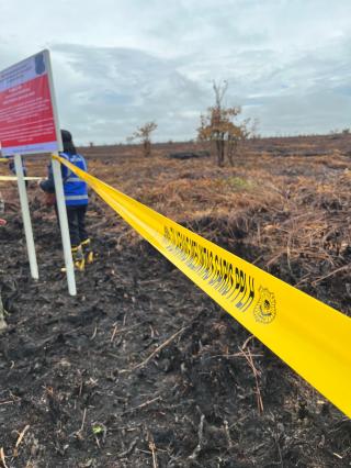 Dilaporkan Perusahaan Sawit, Gakkum LH Segel 200 Hektare Lahan Terbakar di Kubu Raya