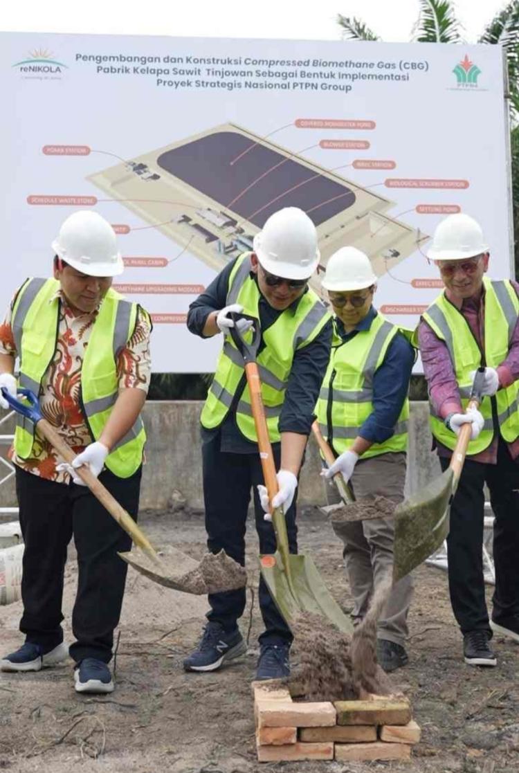 Berbahan Limbah Sawit, PTPN IV PalmCo Bangun Pabrik Gas Biometan Pertama di Indonesia