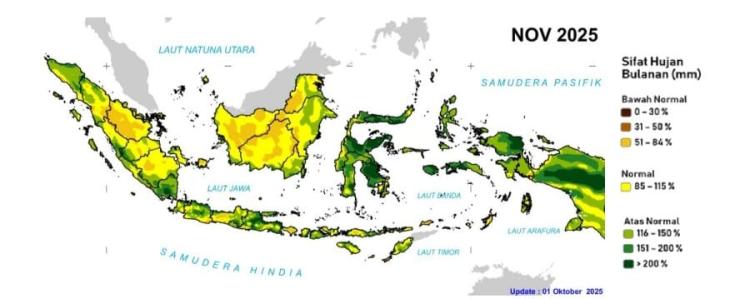 BMKG: Hujan Deras Ancam Sentra Sawit, Petani Diminta Siaga November–Januari