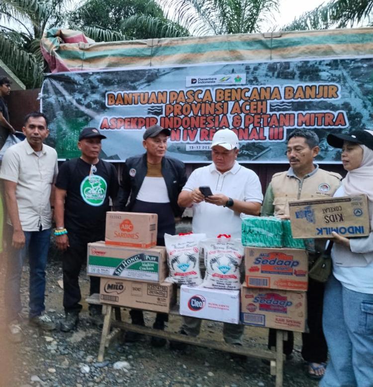 Peduli Sesama, Aspek-Pir Salurkan Bantuan Kepada Korban Bencana di Aceh