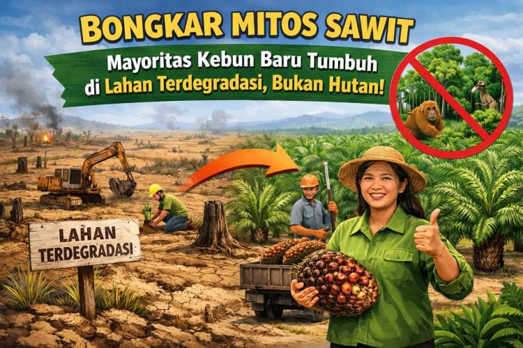 Bongkar Mitos Sawit: Mayoritas Kebun Baru Tumbuh di Lahan Terdegradasi, Bukan Hutan!