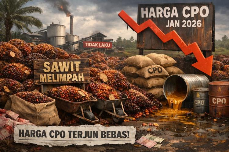 Produksi Sawit Melimpah Tapi Tak Laku, Harga CPO Januari 2026 Terjun Bebas