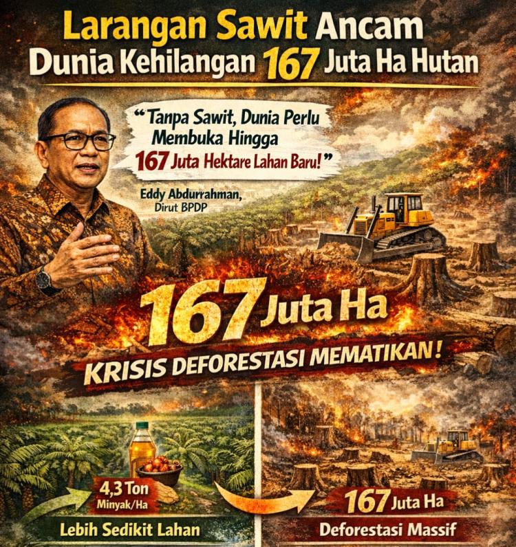 Dunia Terancam Kehilangan 167 Juta Haktar Hutan Jika Melarang Pertumbuhan Sawit, Kok Bisa? 