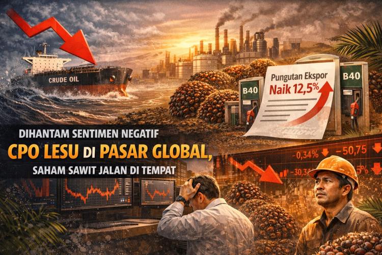 Dihantam Sentimen Negatif, CPO Lesu di Pasar Global, Saham Sawit Jalan di Tempat
