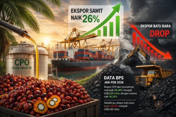 Data BPS Bicara: Batu Bara Drop, Ekspor Sawit Naik 26%