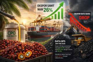 Data BPS Bicara: Batu Bara Drop, Ekspor Sawit Naik 26%