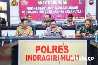 Kapolres Inhu: Semua Pihak Mesti Menyamakan Persepsi dalam Penanganan Karhutla