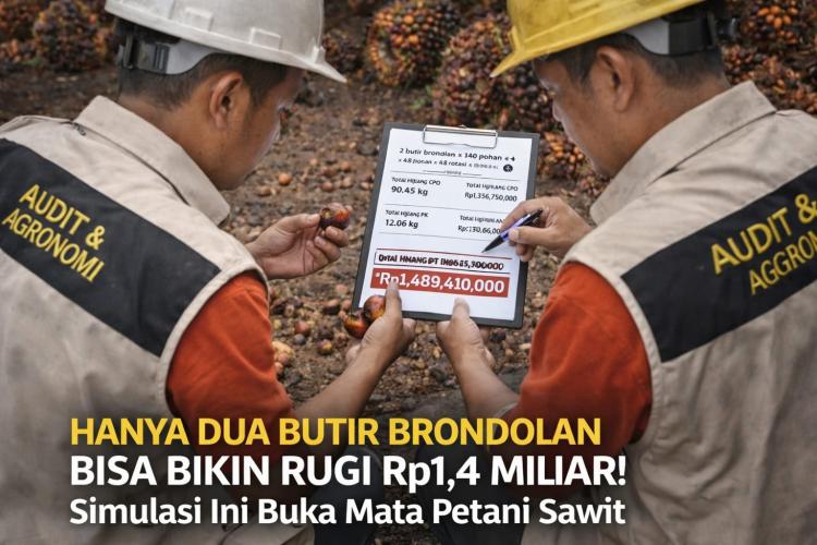 Hanya Dua Butir Brondolan Bisa Bikin Rugi Rp1,4 Miliar! Simulasi Ini Buka Mata Petani Sawit
