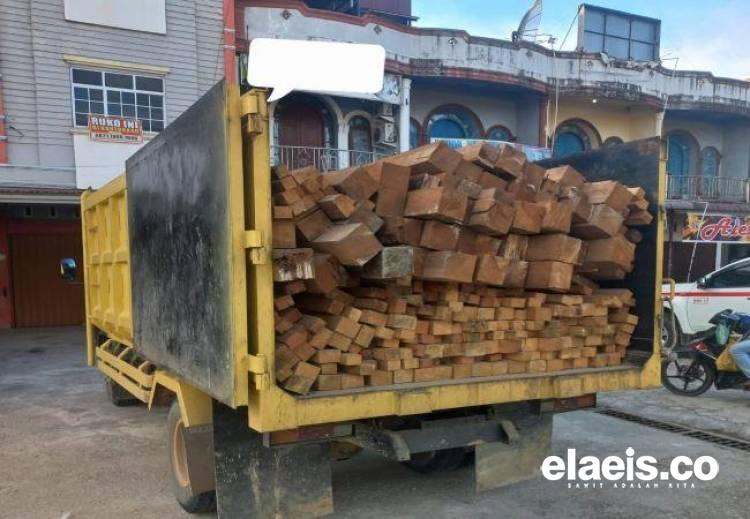 Tim KPH dan Satgas Polhut Amankan Kayu Diduga Hasil 'Ilegal Logging'  Asal TNBT