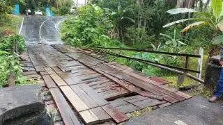Jembatan Kayu Rusak, Pengangkutan TBS Sawit Masyarakat Terhambat