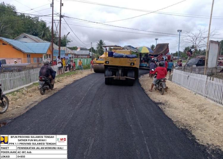 Dukung Ekonomi Masyarakat, BPJN Sulteng Tangani Ruas Jalan Momunu-Kali