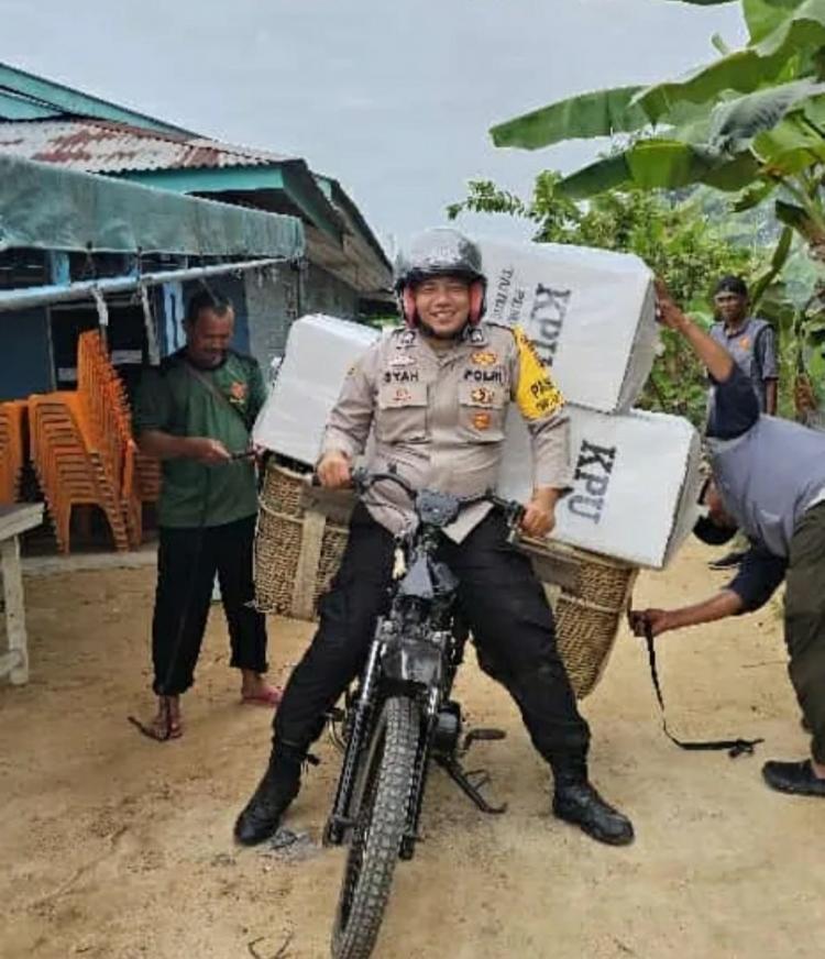 Motor untuk Langsir Sawit Jadi Andalan Angkut Kotak dan Surat Suara Hasil Pemilu