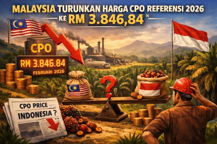 Malaysia Turunkan Harga Referensi CPO Februari 2026 ke RM 3.846,84, Bagaimana dengan Indonesia?
