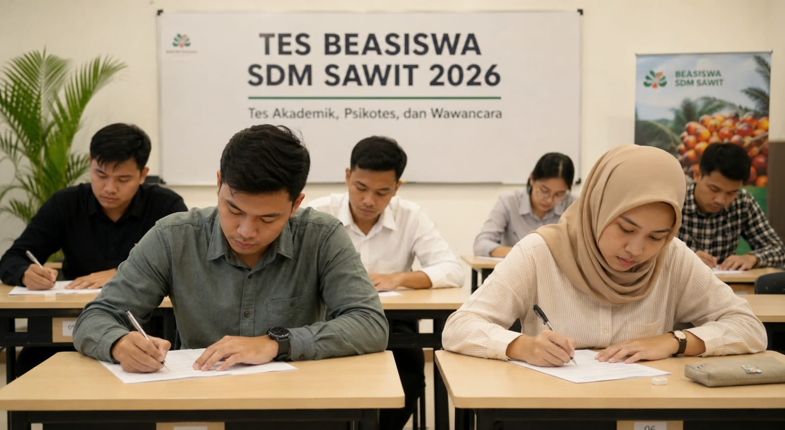 Tes Beasiswa SDM Sawit 2026 Segera Dimulai, Ini Bocoran Materi Akademik, Psikotes, dan Wawancara - Beasiswa SDM Sawit 2026 masuk tahap tes. Simak bocoran materi akademik, psikotes, pengetahuan sawit, hingga wawancara penentu kelulusan.