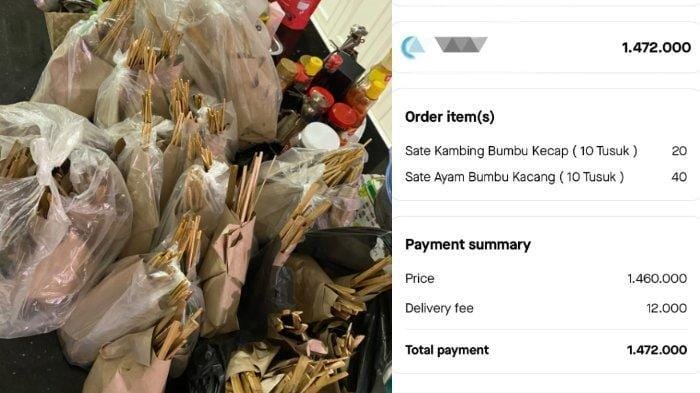 Salah Order Lewat Aplikasi Online, Sekampung Kebagian Sate