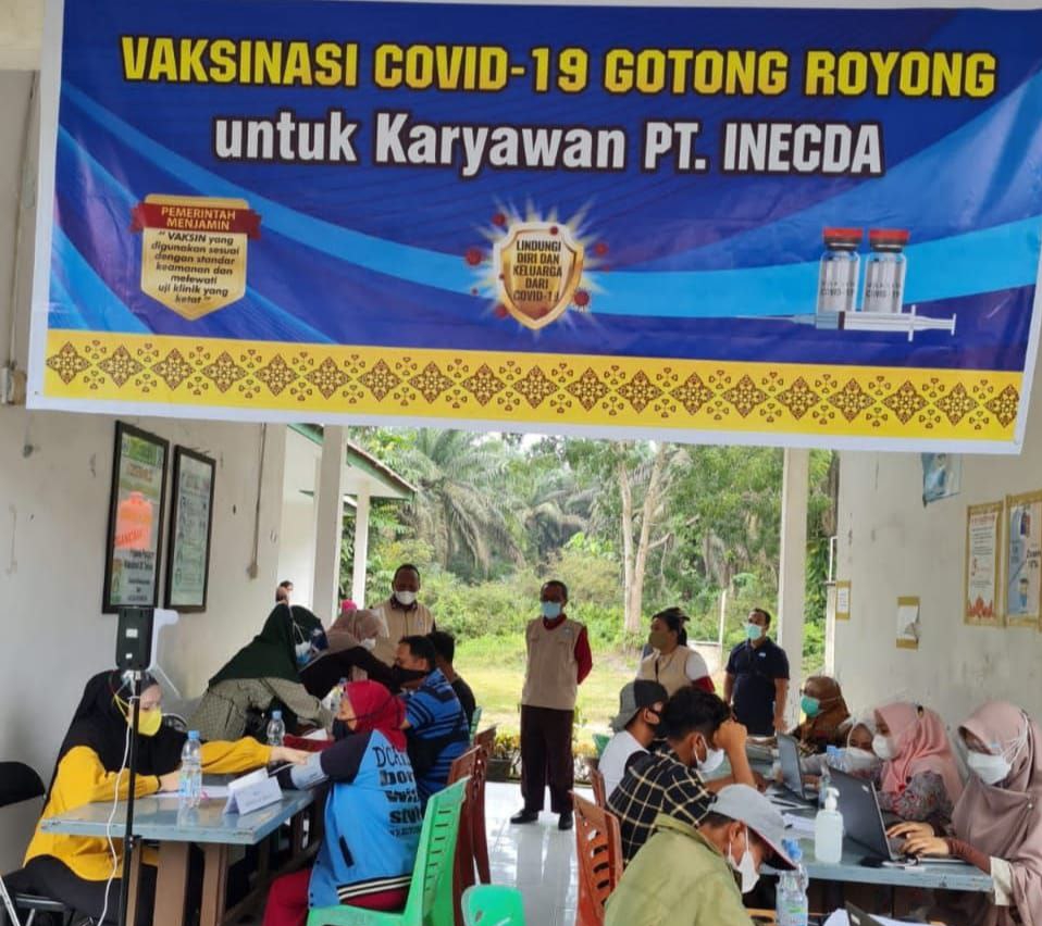 Ratusan Karyawan Inecda Divaksin Covid-19
